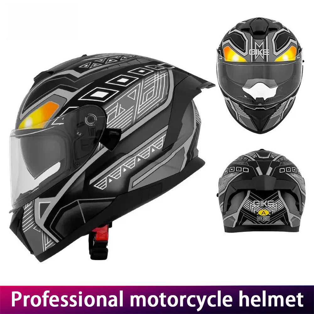 Dual Lens Full Face Motorcycle Helmet