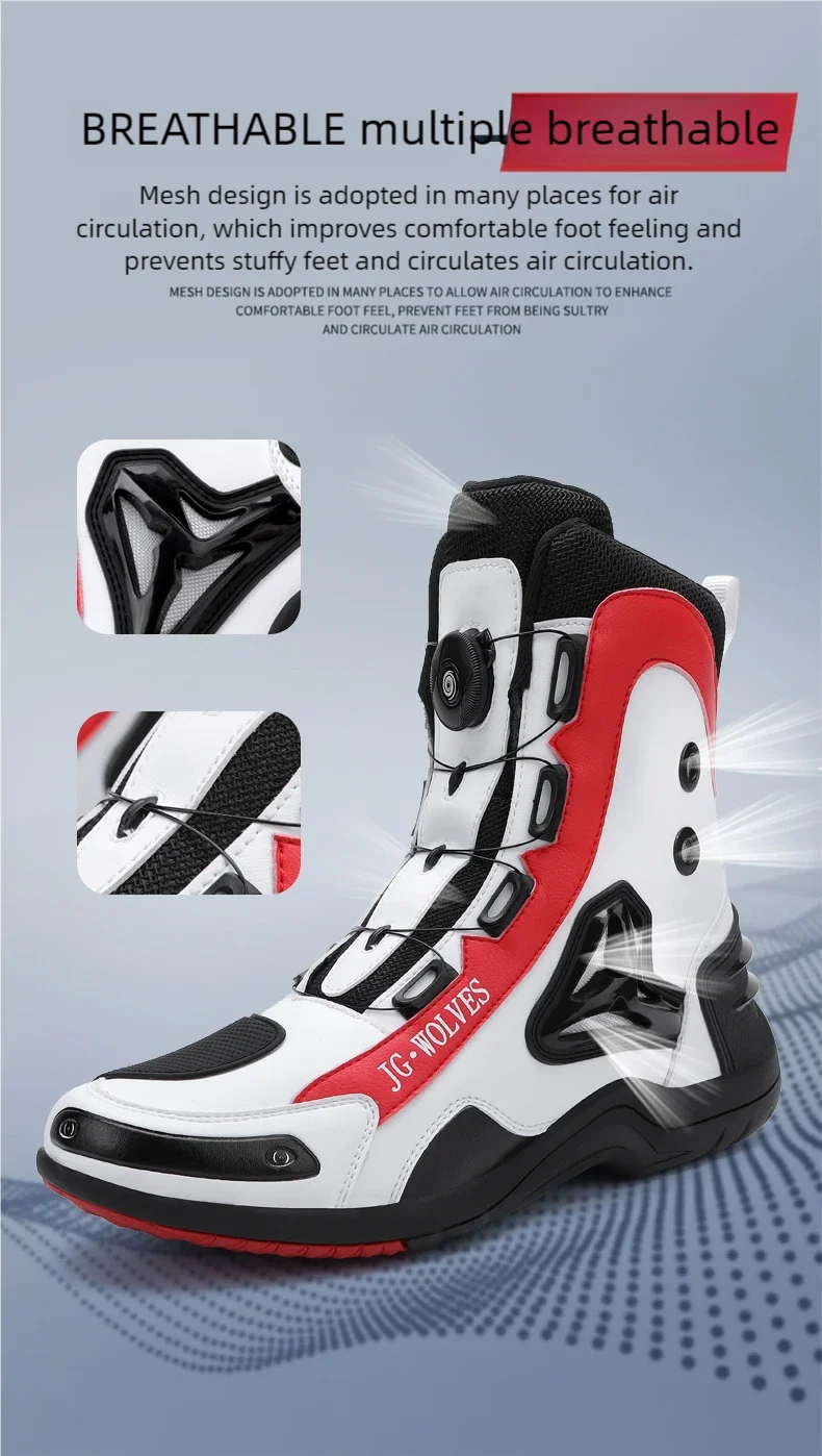 High-Top Off-Road Motorcycle Boots