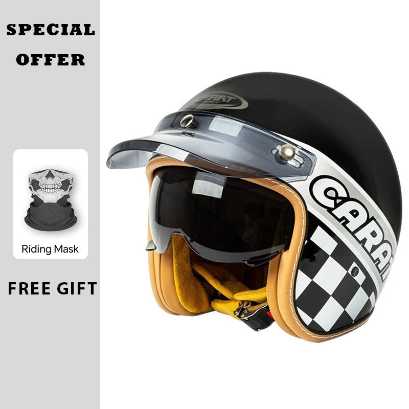 Stylish Open Face Motorcycle Helmet for Men and Women