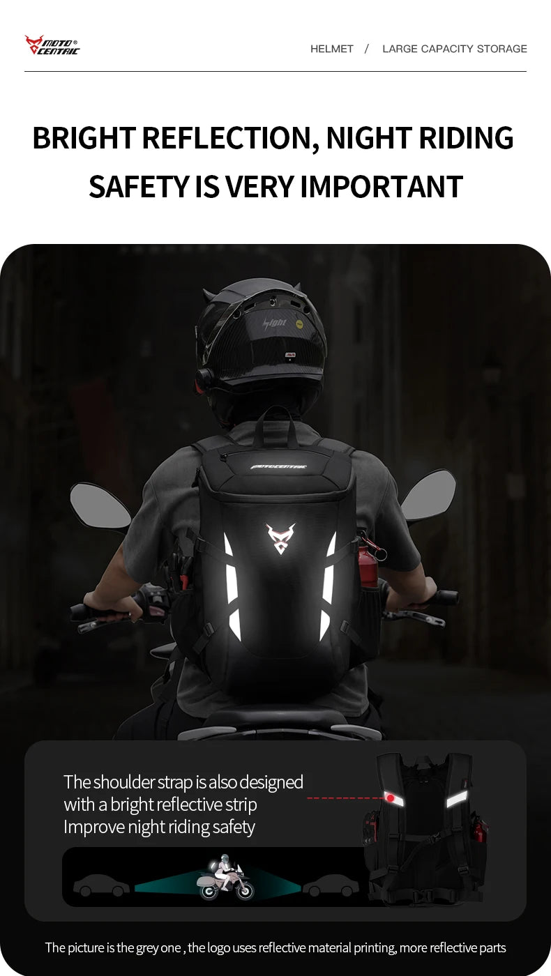 Reflective Waterproof Motorcycle Helmet Backpack