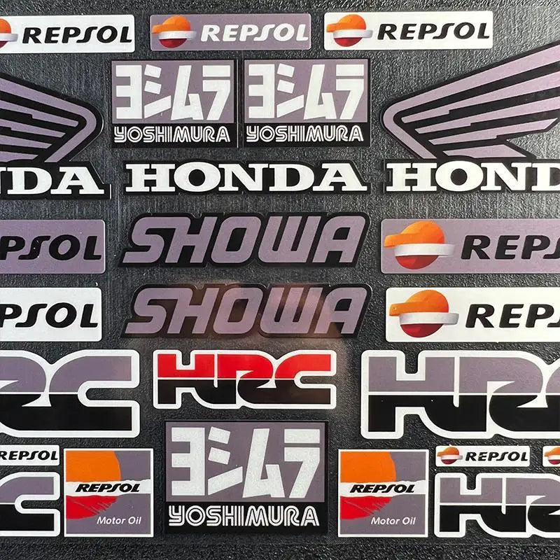 Honda Motorcycle Racing Sponsor Stickers