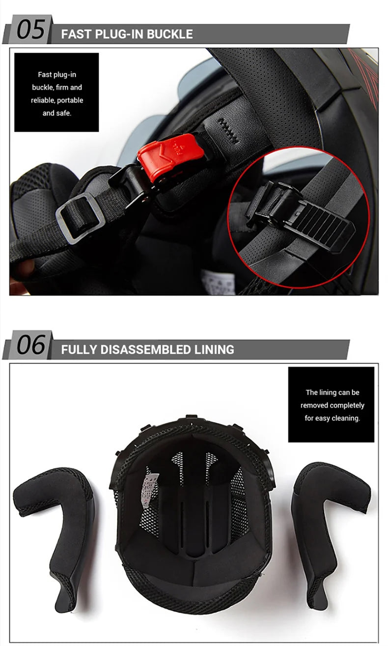 ECE Dot Approved Open Face Motorcycle Helmet