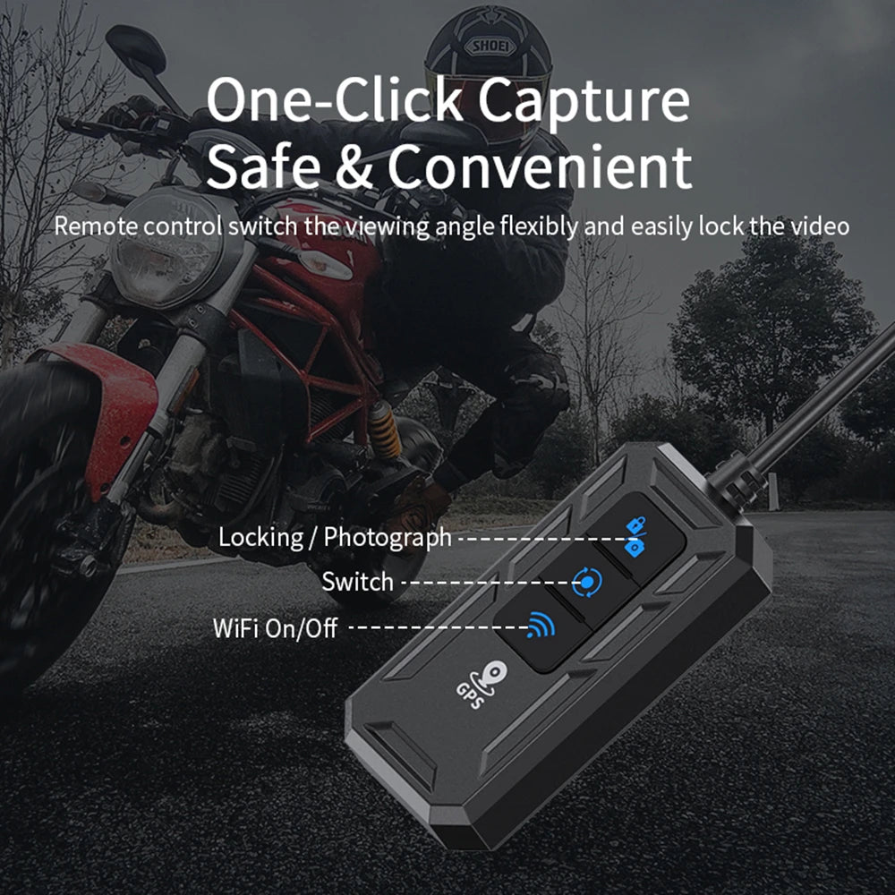 Dual 1080P Waterproof Motorcycle DVR Camera