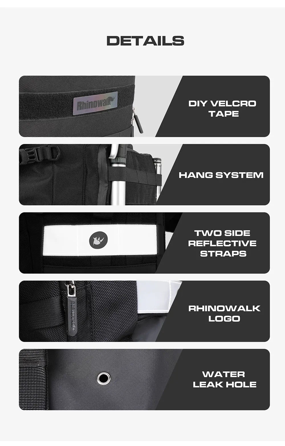 Quick Release Motorcycle Saddle Bag with Waterproof Inner Bag