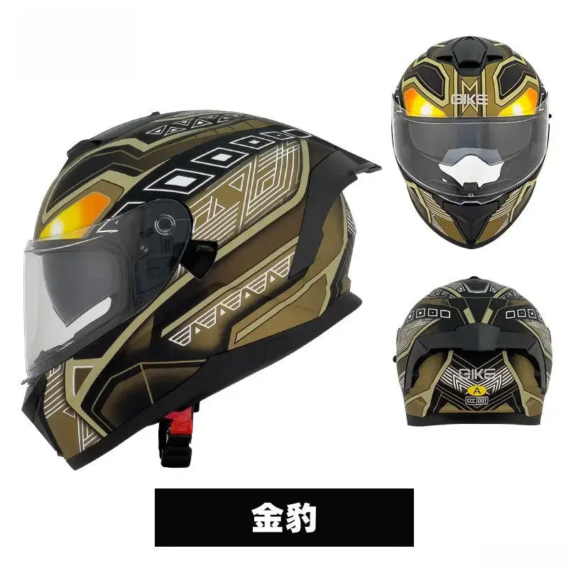 Dual Lens Full Face Motorcycle Helmet