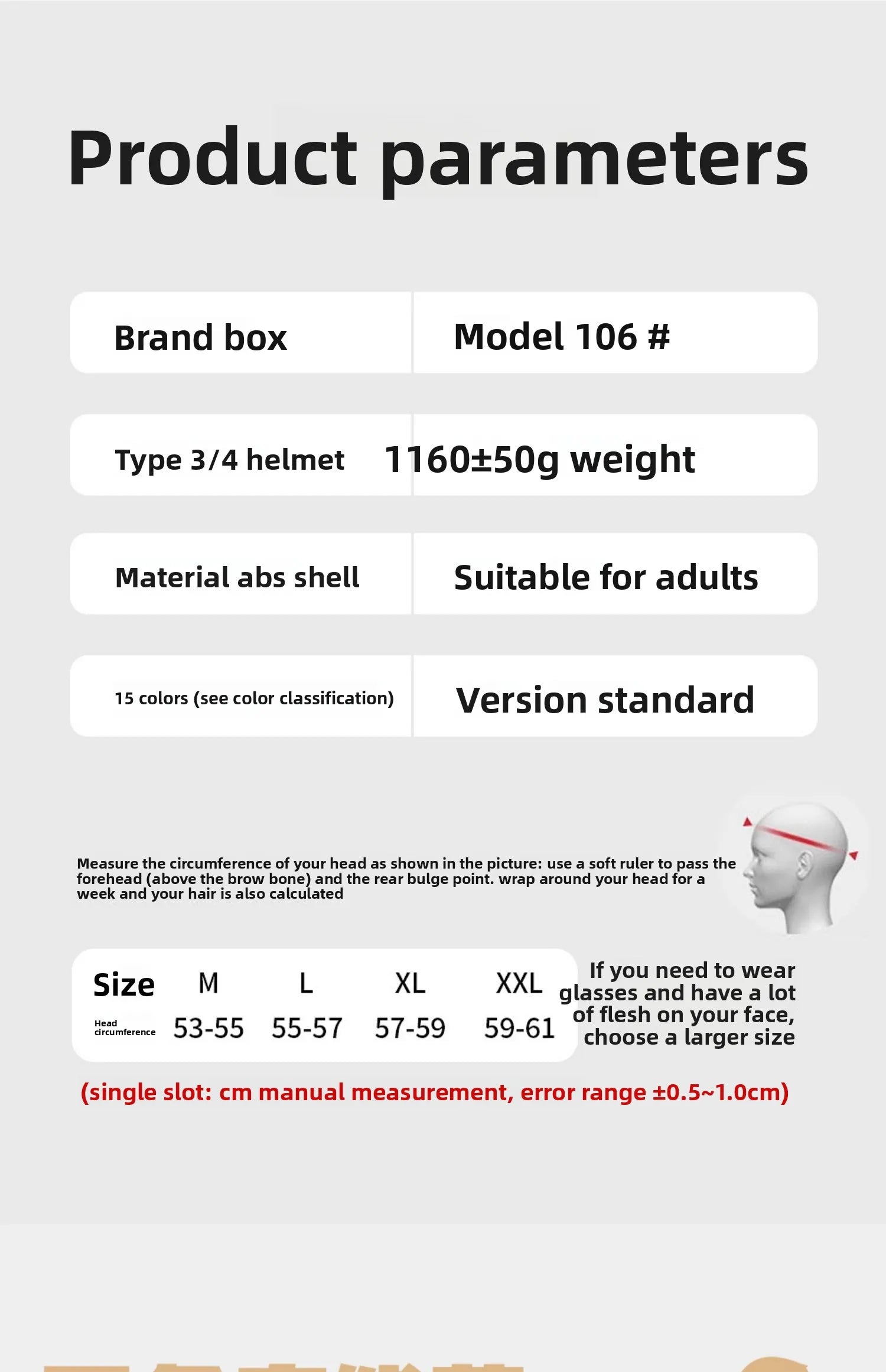 Open Face Motorcycle Helmet with Double Lens