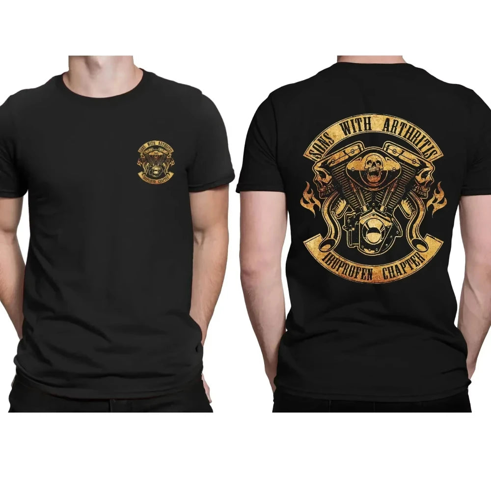 Men's Gothic Style Motorcycle Enthusiast T-shirt