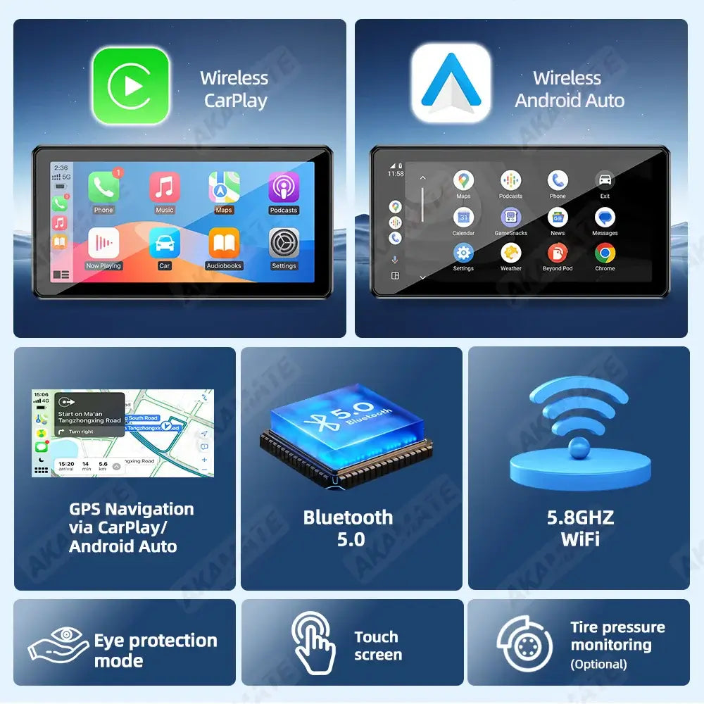 Motorcycle Bluetooth Navigation Display with 6-Inch Screen