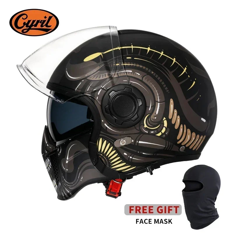 Retro Style Modular Motorcycle Helmet