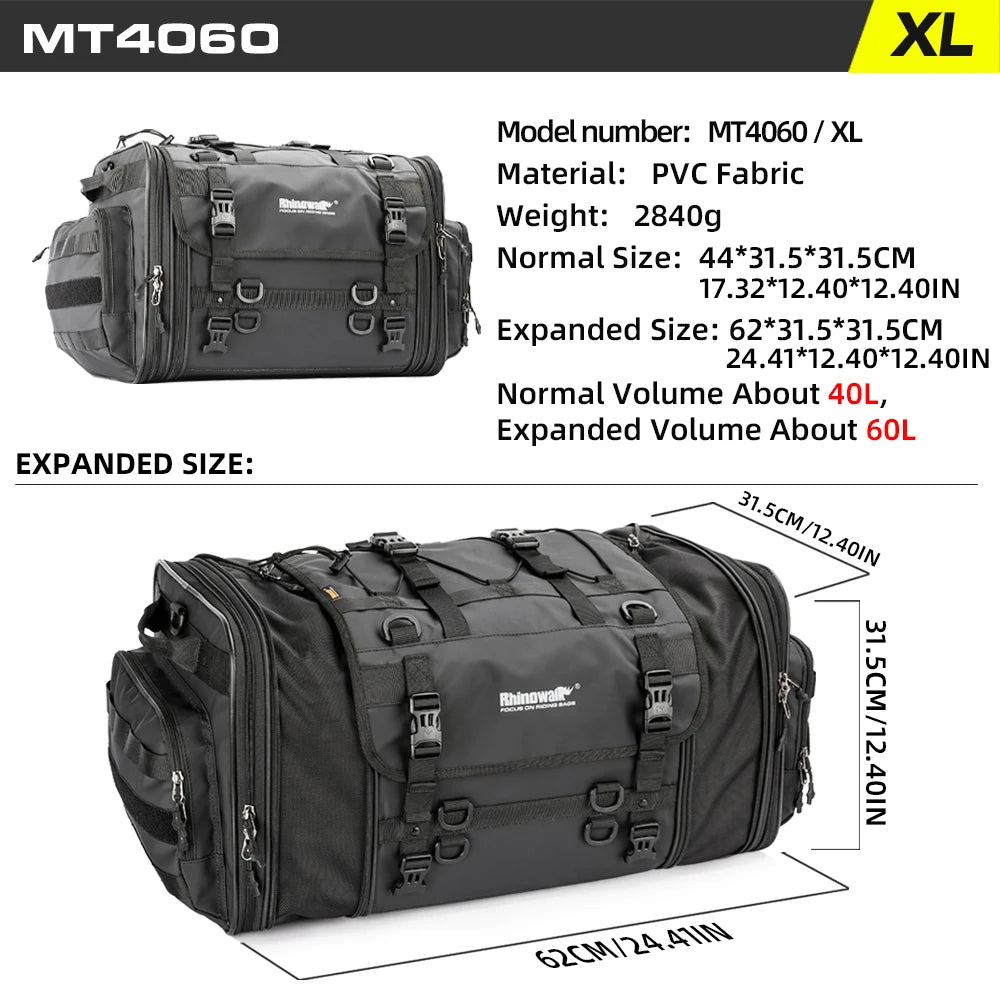 RhinoWalk Waterproof Motorcycle Travel Luggage Bag