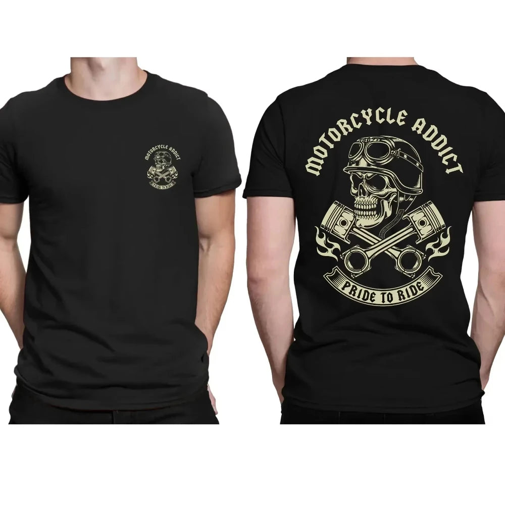 Men's Gothic Style Motorcycle Enthusiast T-shirt