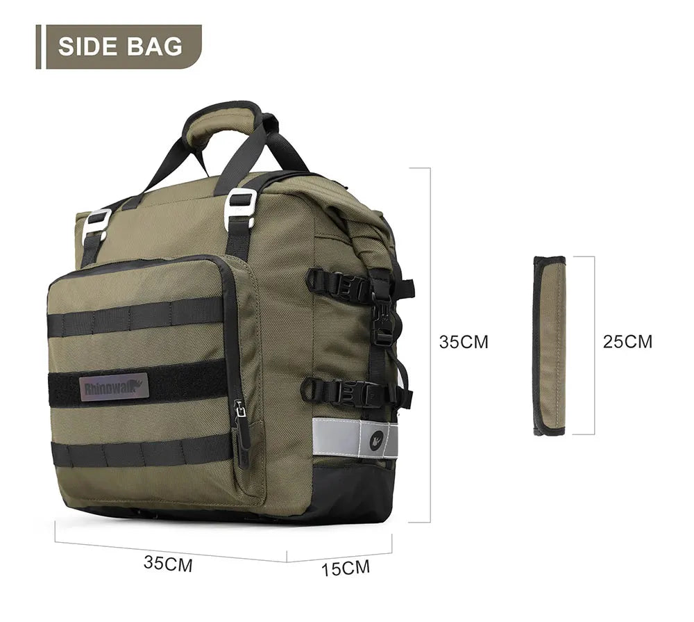 Quick Release Motorcycle Saddle Bag with Waterproof Inner Bag