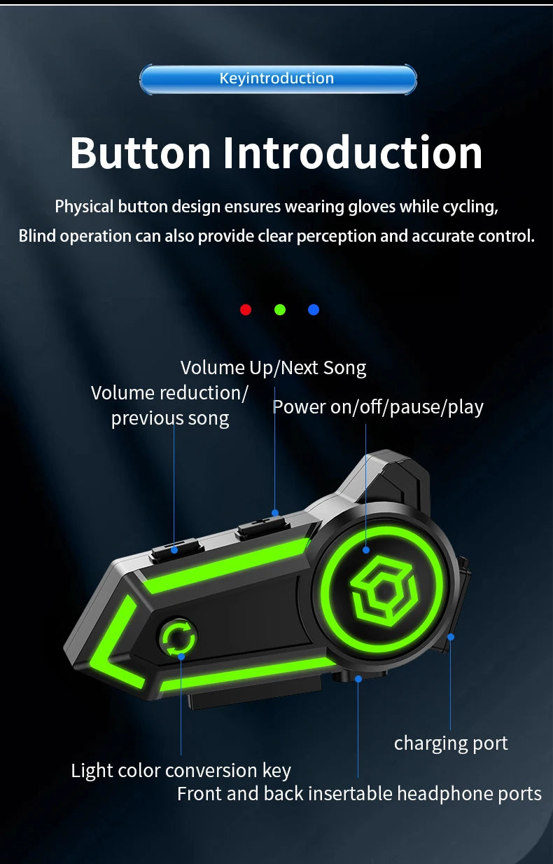 Bluetooth Motorcycle Headset