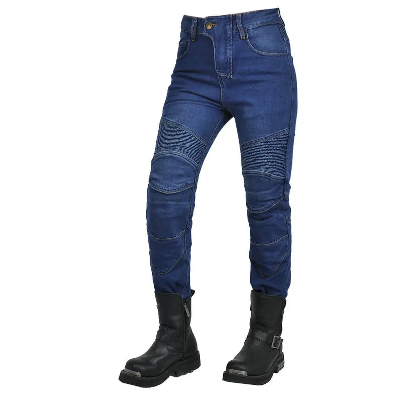 Women's Embroidery Motorcycle Pants