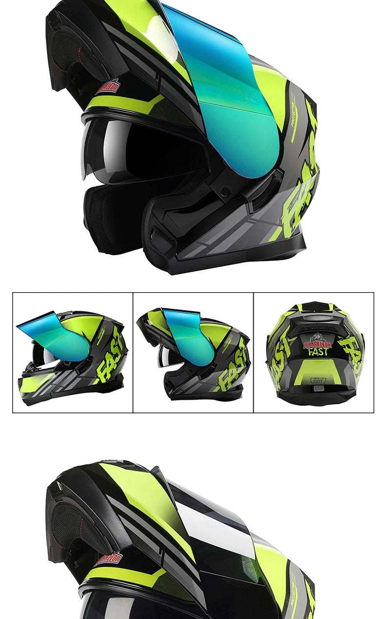 Double Visor Flip-Up Motorcycle Helmet
