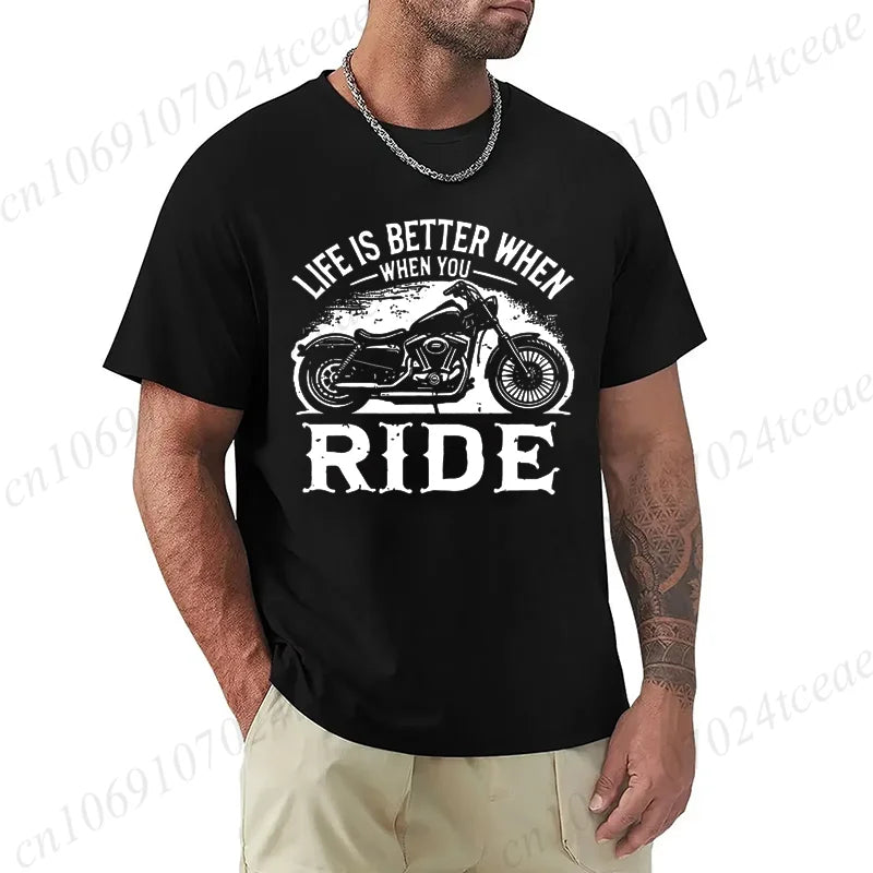Motorcycle Culture Printed T-Shirt