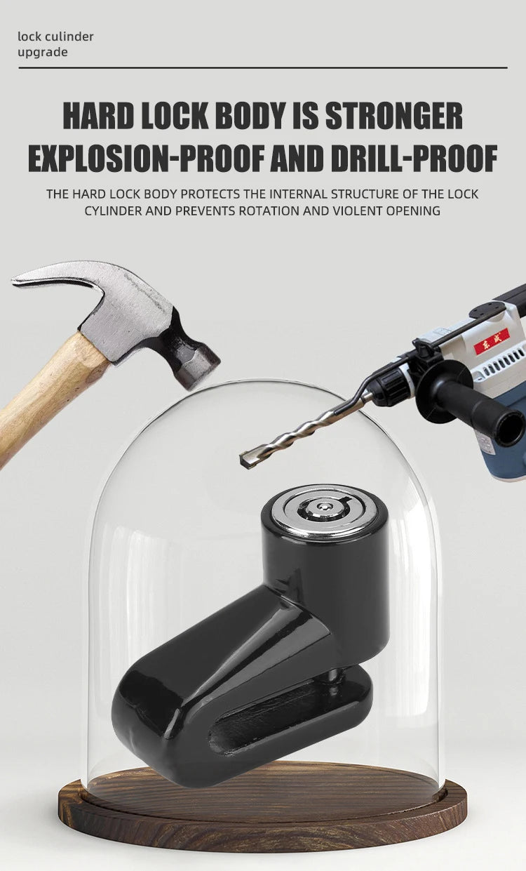 Heavy-Duty Motorcycle Disc Brake Lock