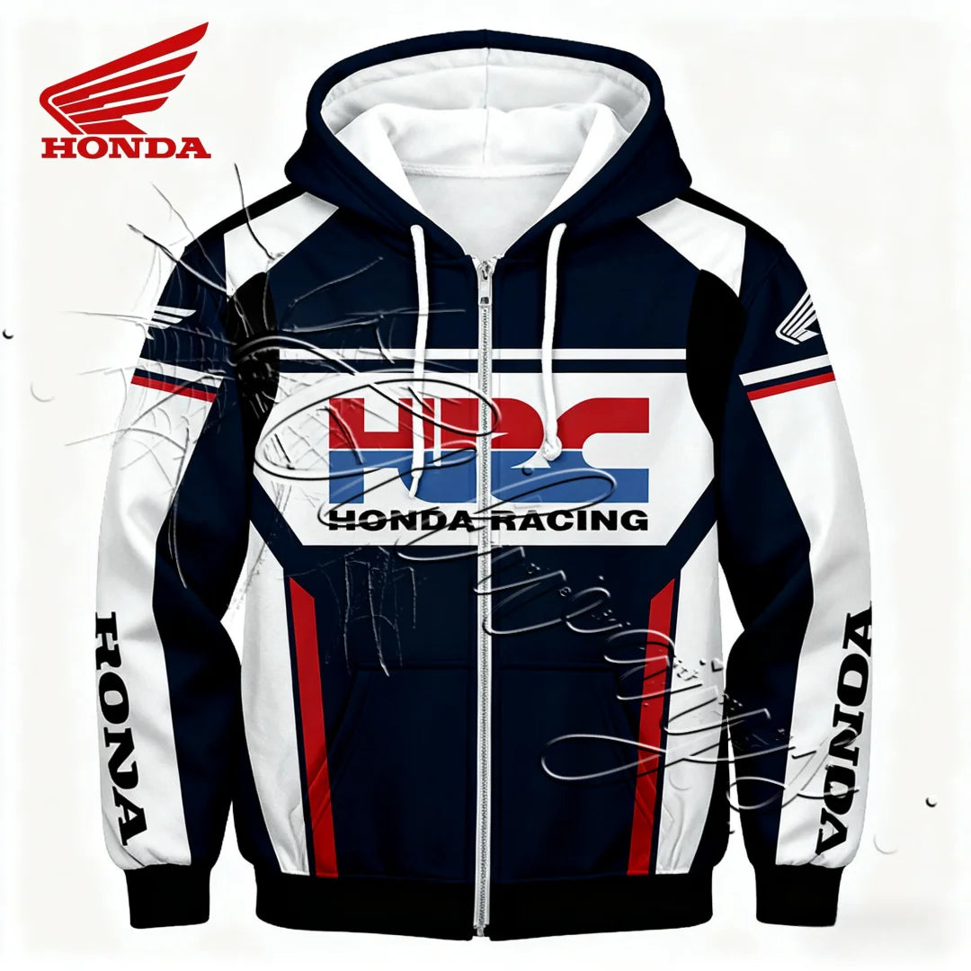 Motorcycle Zip Hoodie Sweatshirt