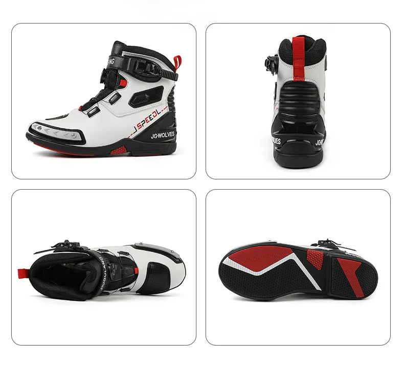 High-Top Motorcycle Boots