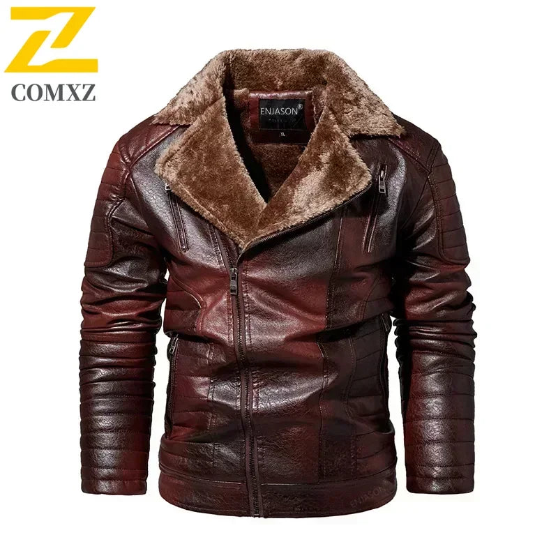 Stylish Faux Leather Biker Jacket