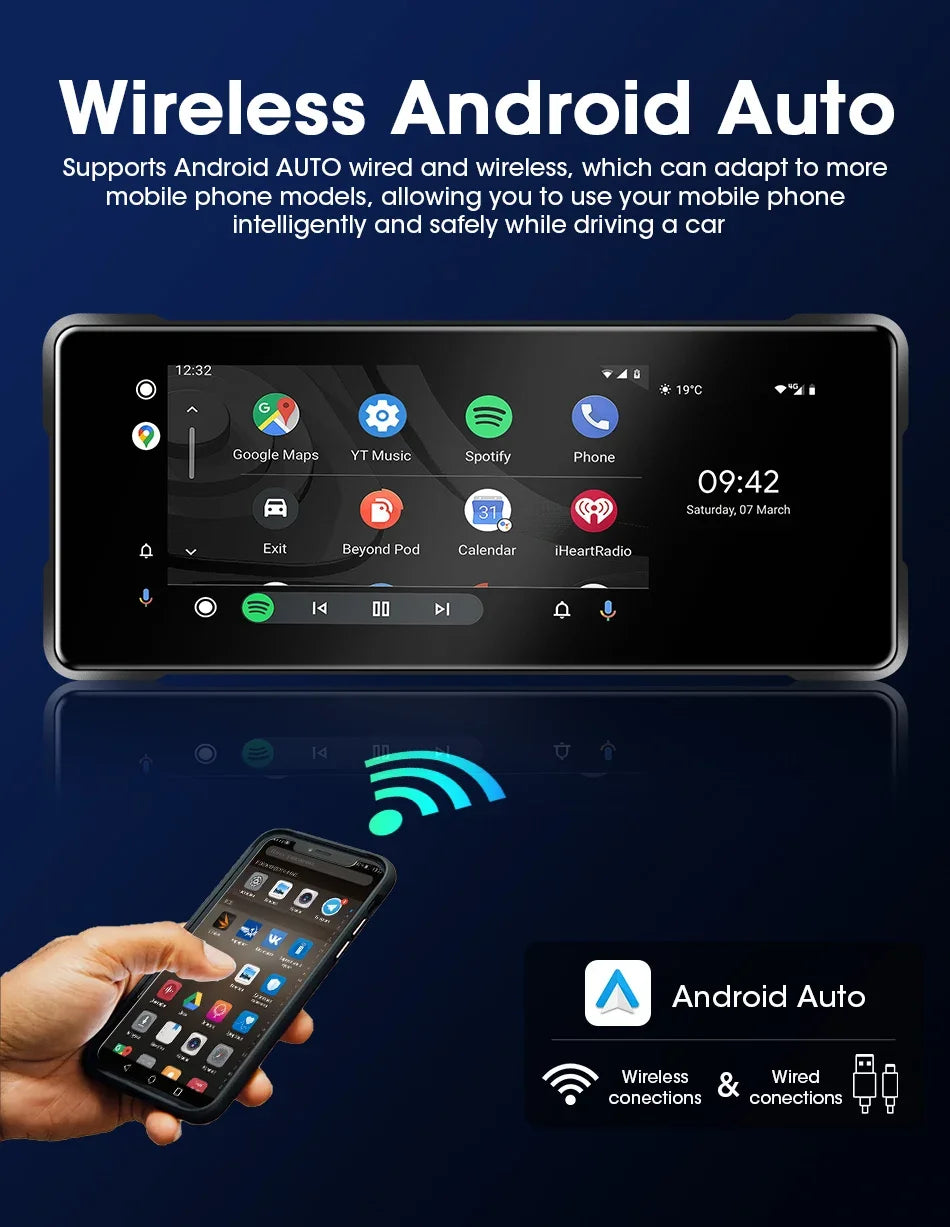 motorcycle CarPlay Android Auto screen