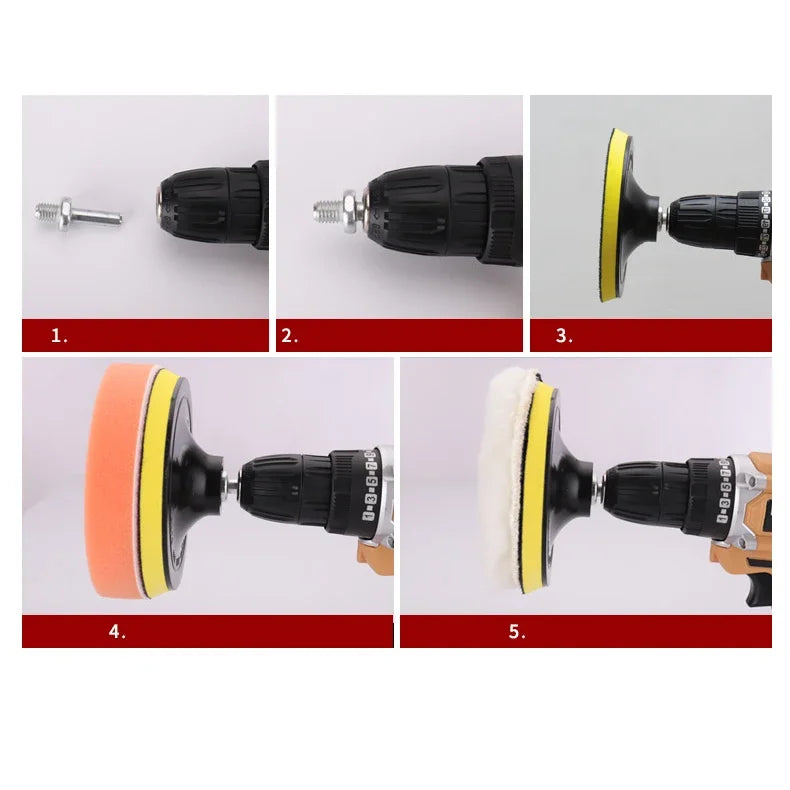 Vehicle Polishing Foam Pad Kit for Auto and Motorcycle