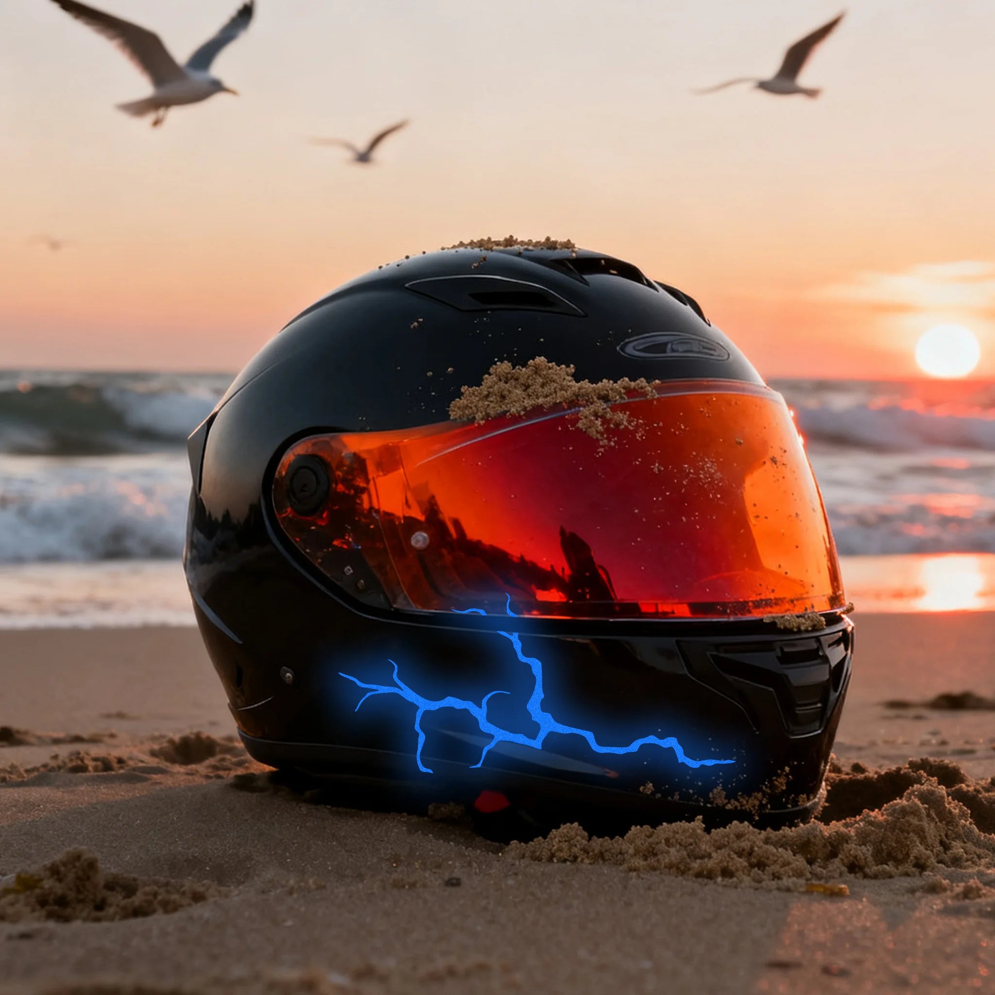 Reflective Lightning Motorcycle Stickers