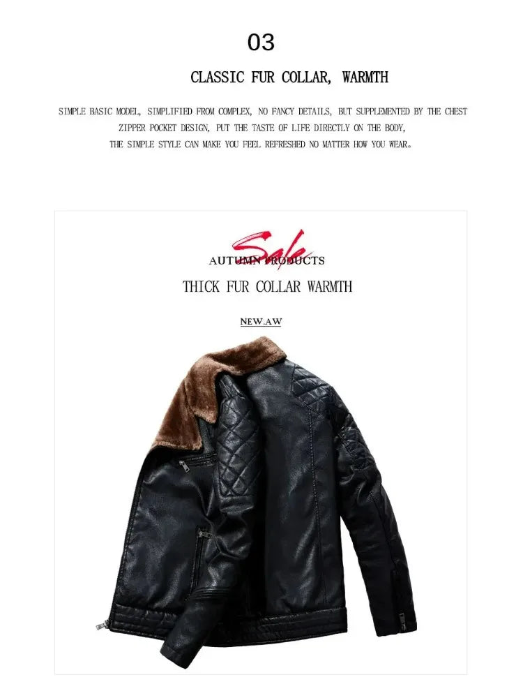 Stylish Faux Leather Biker Jacket