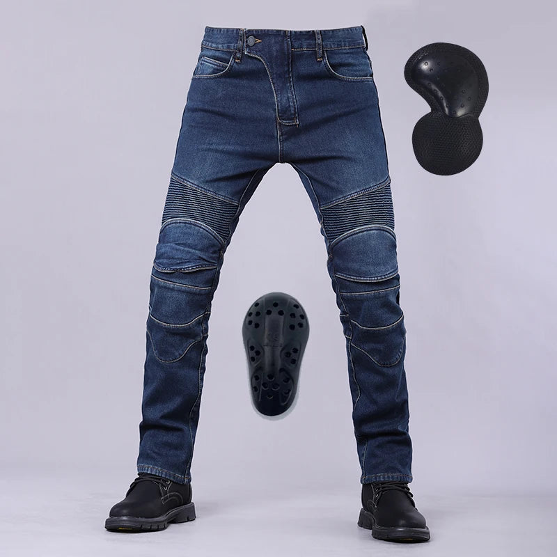 Men's Motorcycle Riding Jeans with Protective Pads