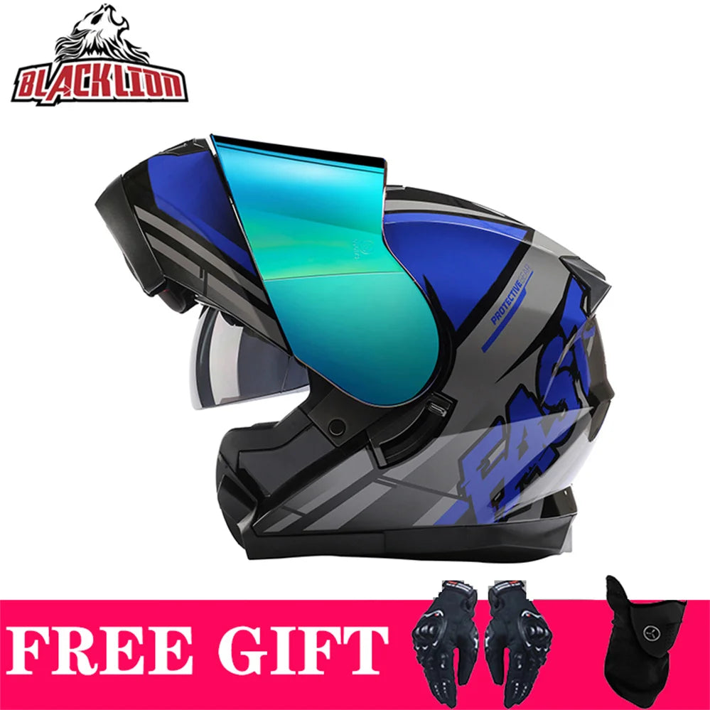Double Visor Flip-Up Motorcycle Helmet