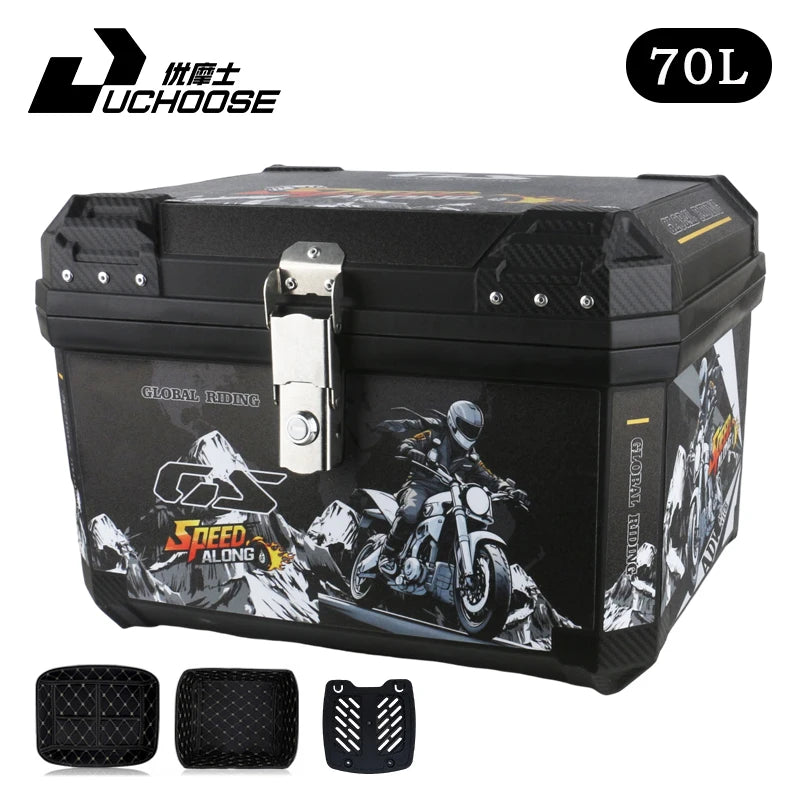 Universal 70L Motorcycle Tail Box Trunk