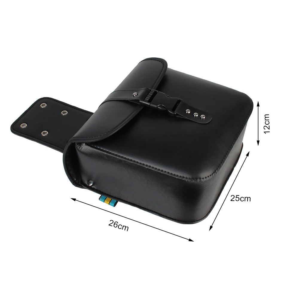 Vintage Style PU Leather Motorcycle Saddle Bags