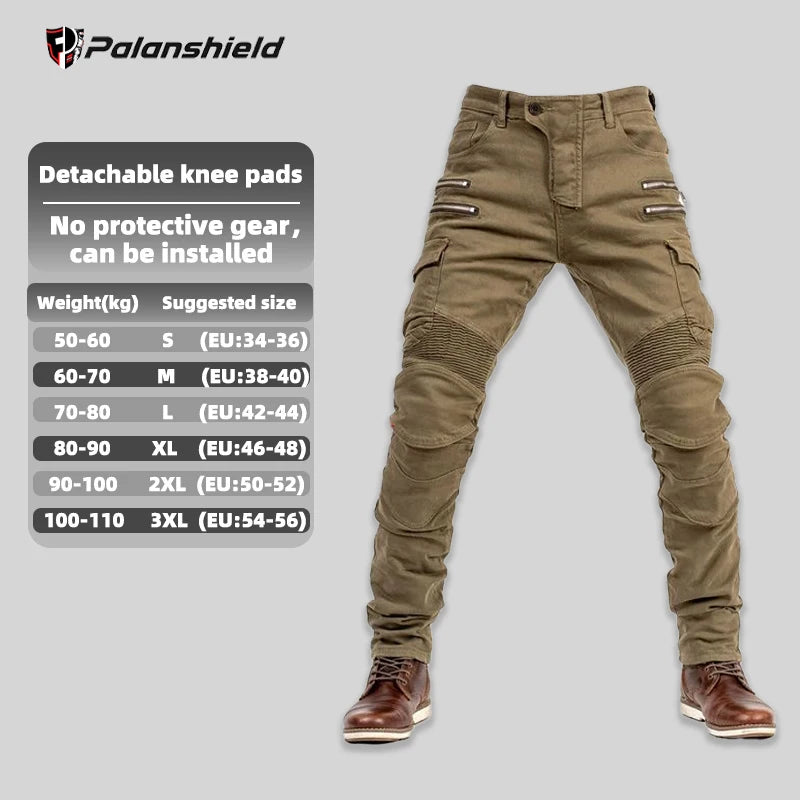 Double Zipper Metal Motocross Trousers for Men and Women