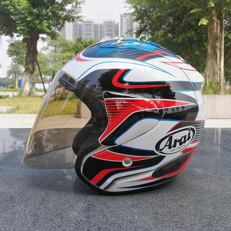 SZ-Ram 3 White Blue Open Face Motorcycle Helmet