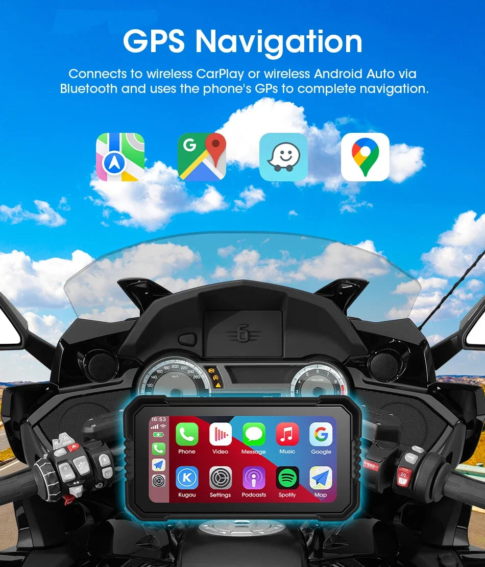 motorcycle touch screen GPS navigation system