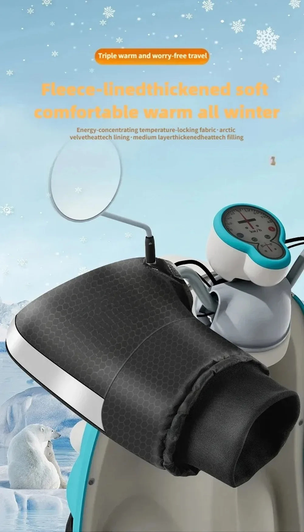 Thermal Winter Handlebar Gloves