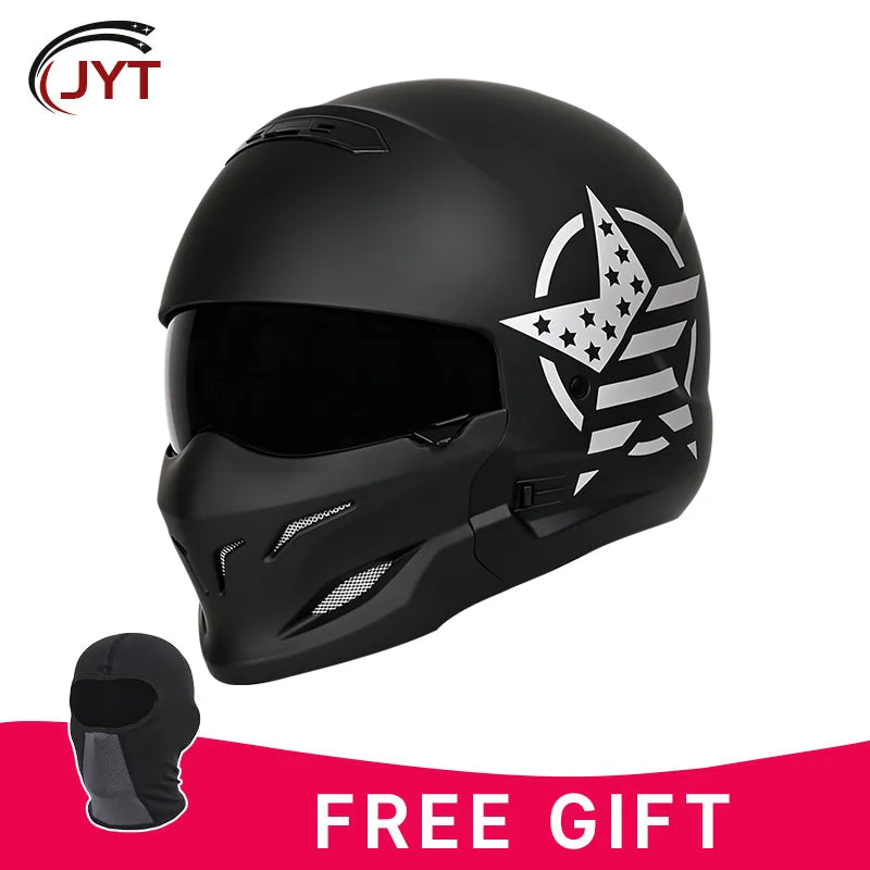 Retro Locomotive Full Face Motorcycle Helmet