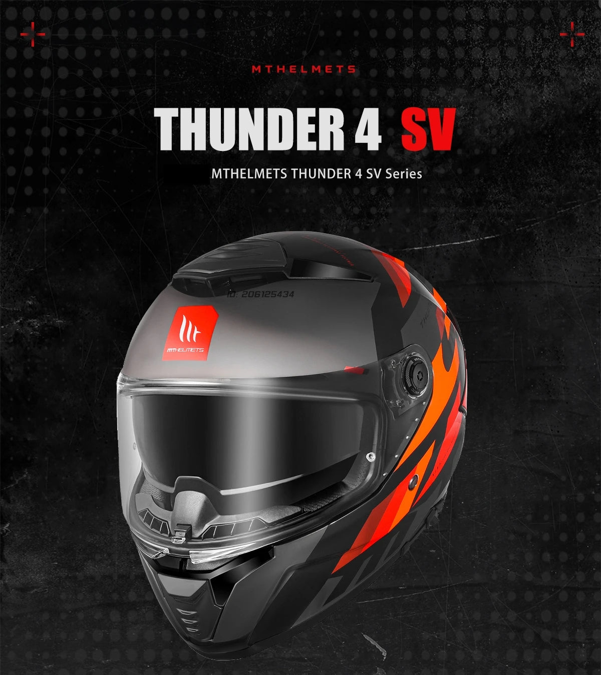 Full Face Motorcycle Helmet with Clear Visor