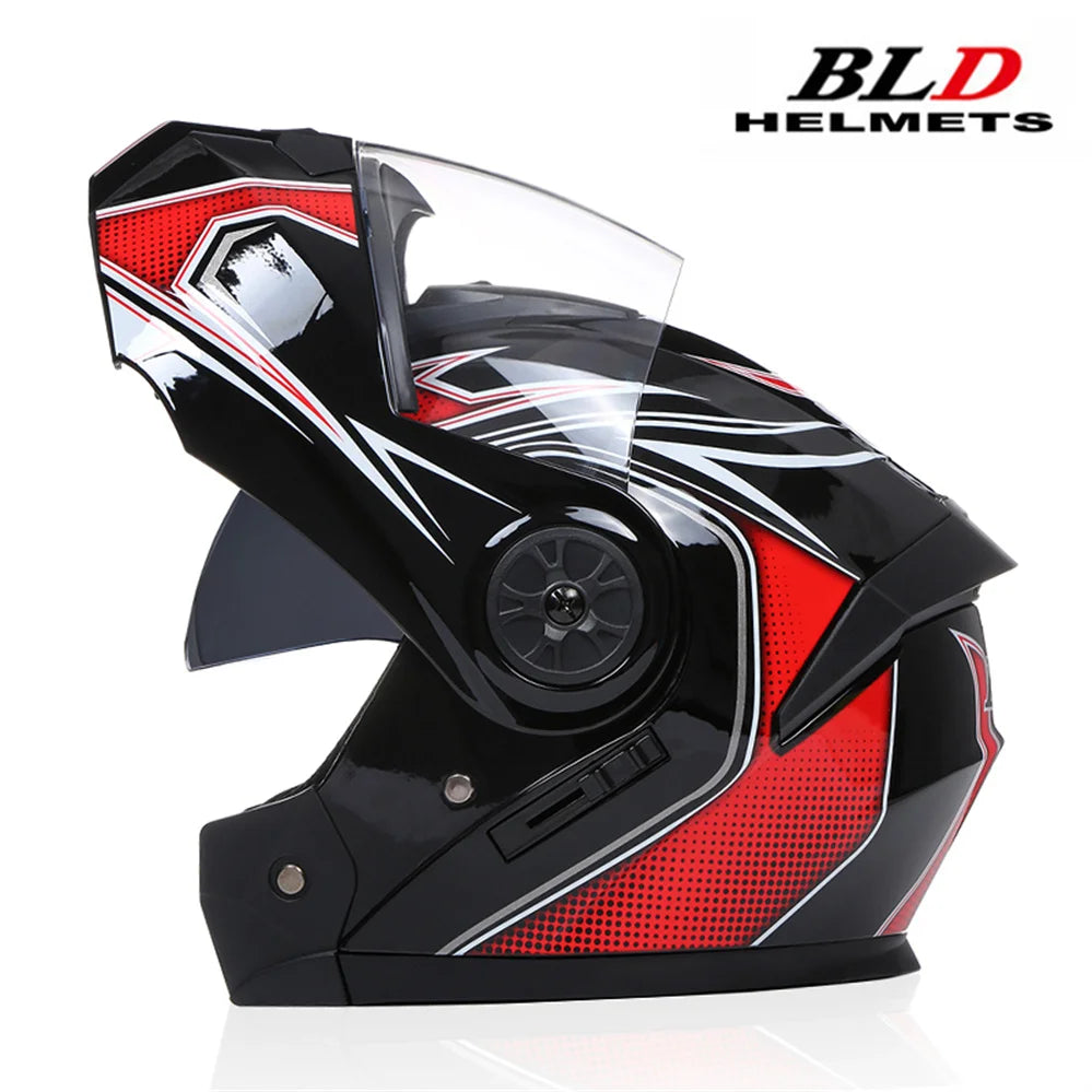 Dual Lens Flip-Up Modular Motorcycle Helmet