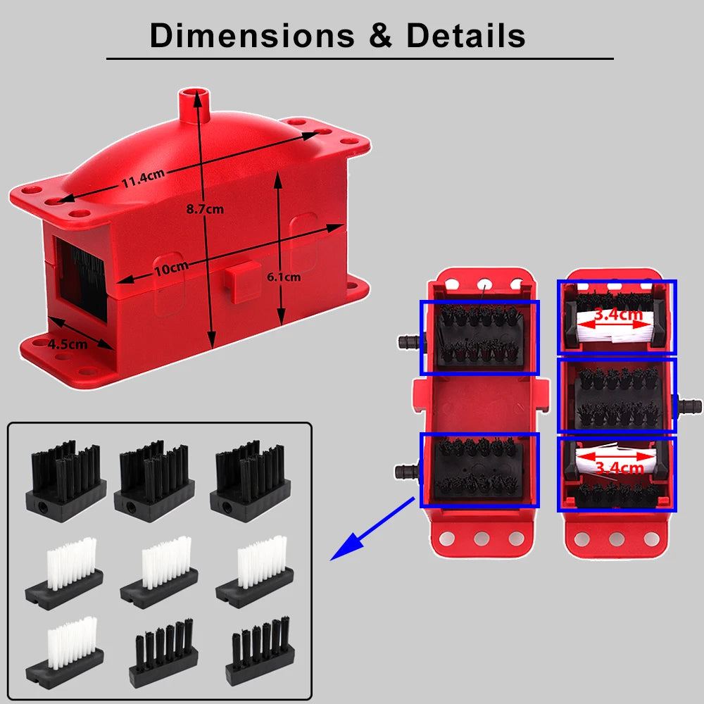 Motorcycle Chain Cleaning Machine Kit for Various Motorcycle Models