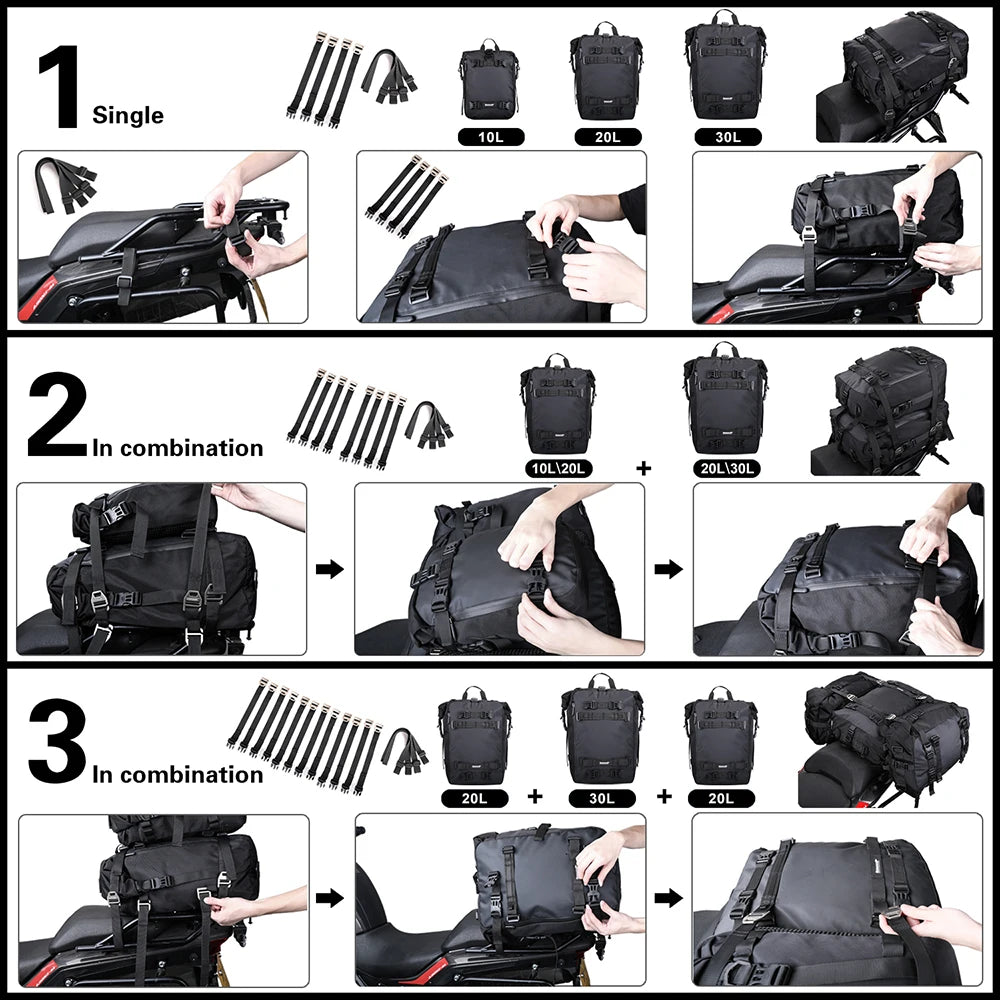 Rhinowalk Waterproof Motorcycle Side Bag