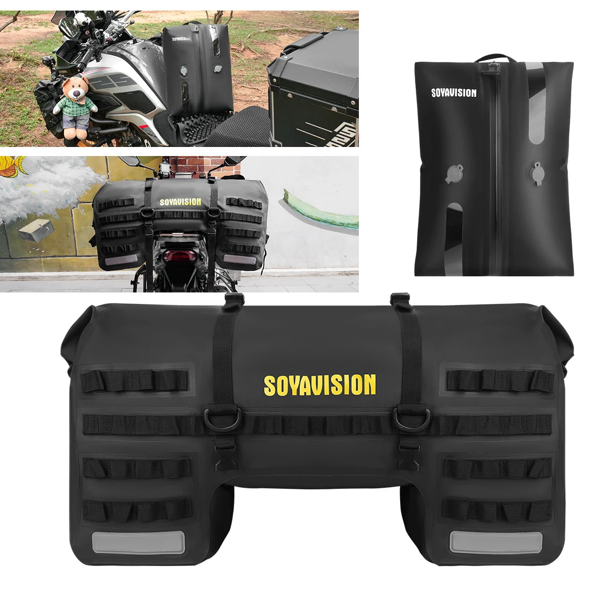 Waterproof Motorcycle Tail Bag 66L