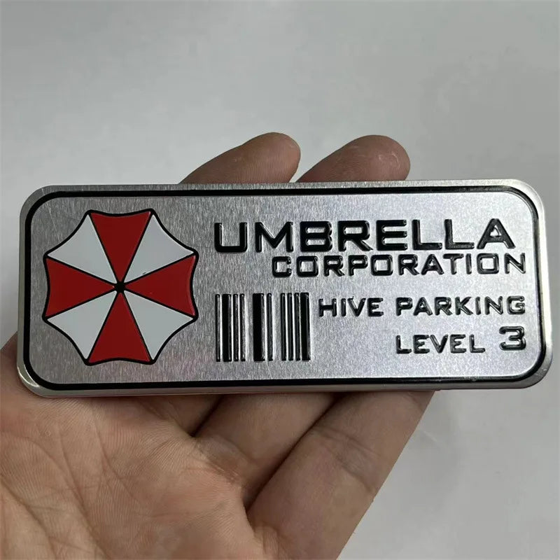 Aluminum Alloy Car Sticker: Umbrella Residents Honeycomb Parking Level 3