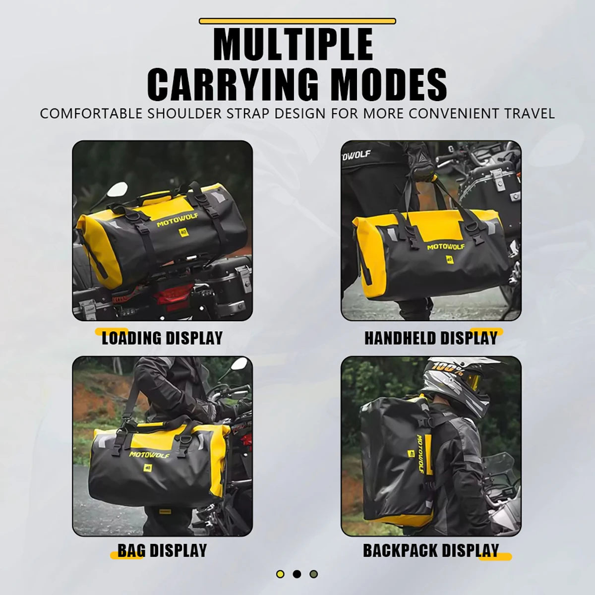 Waterproof Motorcycle Tail Bag 66L