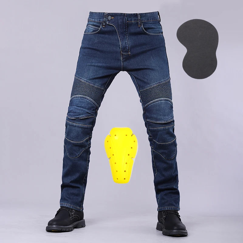 Men's Motorcycle Riding Jeans with Protective Pads