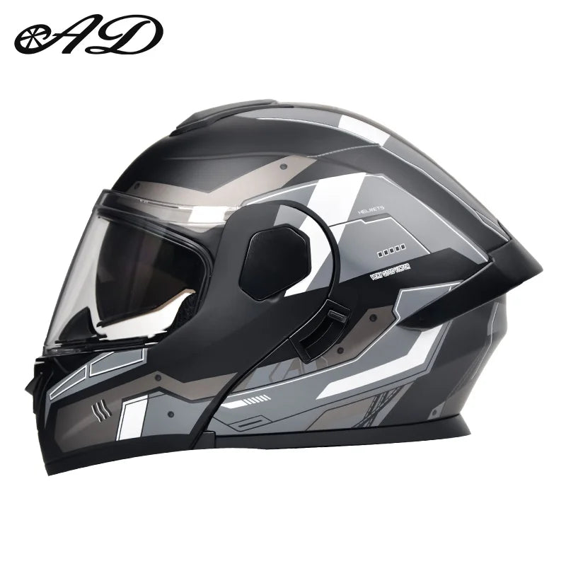 Dual Visor Open Face Motorcycle Helmet - DOT Certified
