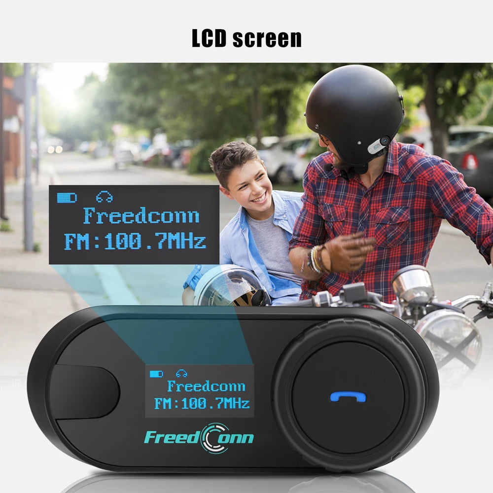 Bluetooth Motorcycle Intercom Helmet Headset with FM