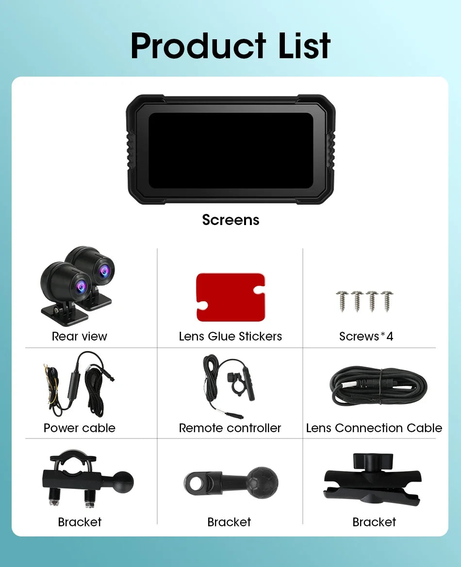 motorcycle touch screen GPS navigation system