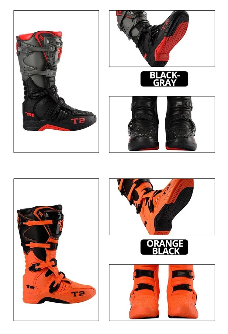 Professional Motocross Racing Long Boots