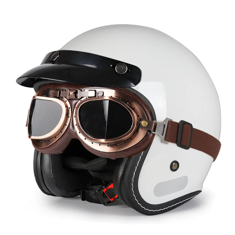 Retro Classic DOT Certified Motorcycle Helmet